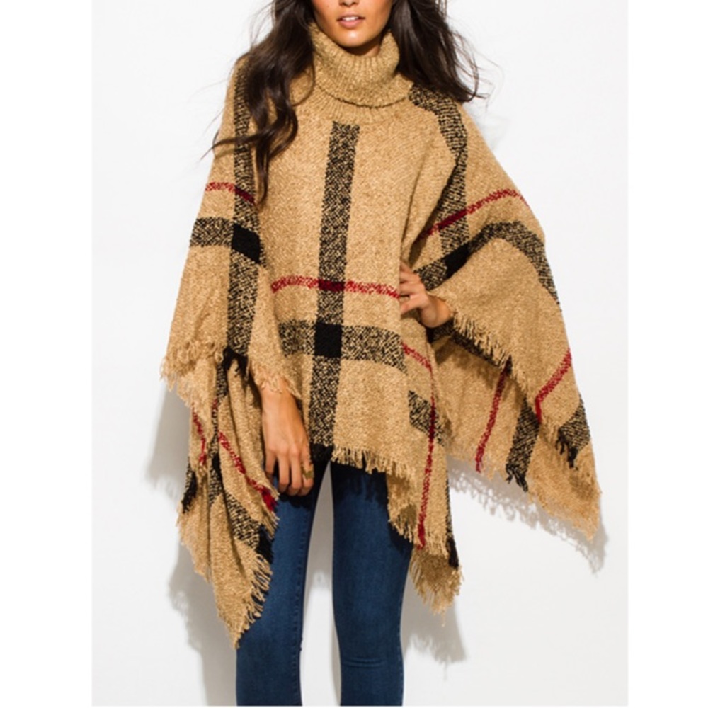 💗 TURTLENECK PONCHO - Picture 2 of 7